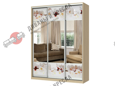 Шкаф-купе прямой Парадиз-3 с фотопечатью 170x40x200