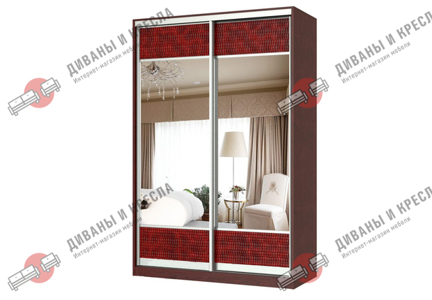 Шкаф-купе прямой Аристократ-2 кожа 110x40x200