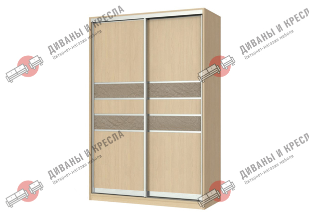 Шкаф-купе прямой Стиль-2 кожа 100x40x200